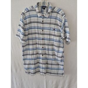 Y2K Patagonia Worn Wear Plaid Button Up Collard Shirt Bundle of 2 Size XL